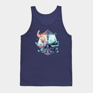 Zodiac Sign LIBRA - Watercolour Illustration of astrology Libra Tank Top